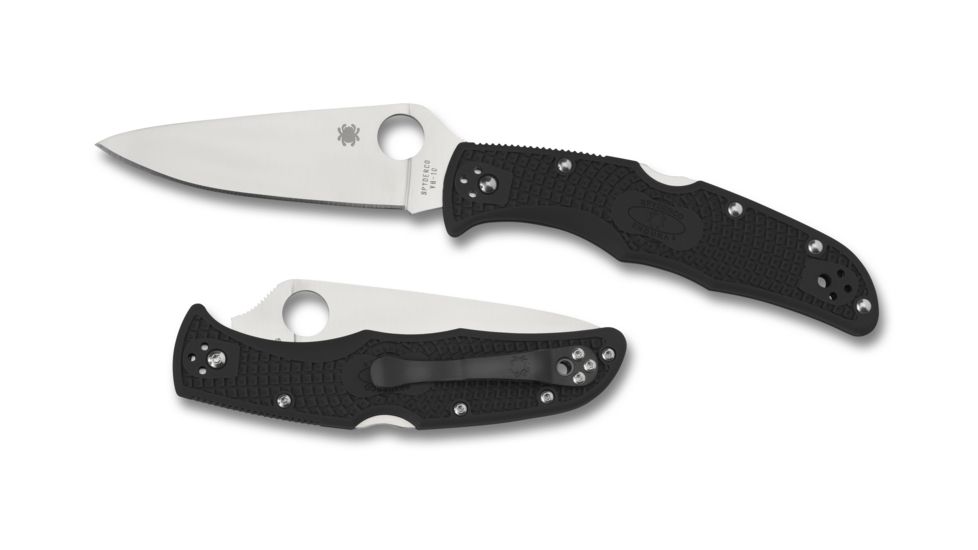 Spyderco Endura4 Lightweight Knife, Black FRN Flat Ground PlainEdge C10FPBK