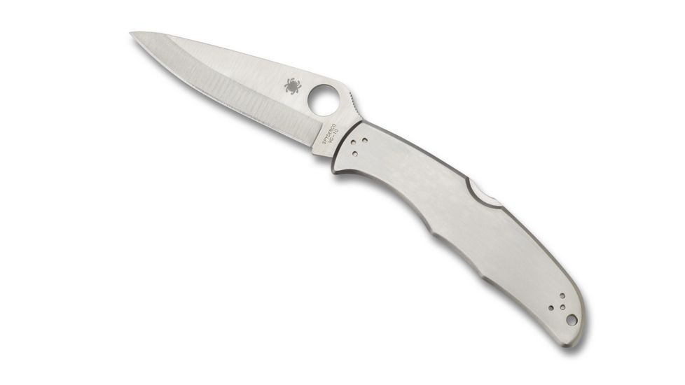Spyderco Endura 4 Folding Knife, 3.8in, VG-10, Drop Point, FRN Silver Handle, C10P