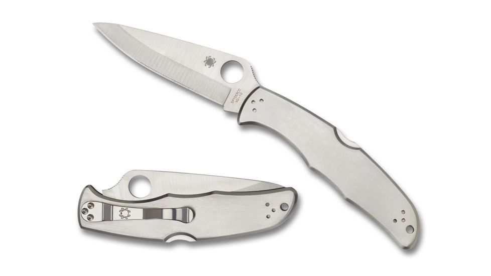 Spyderco Endura 4 Folding Knife, 3.8in, VG-10, Drop Point, FRN Silver Handle, C10P