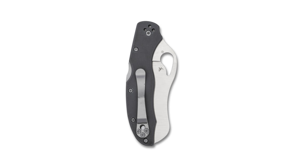 Spyderco Gooney Folding Knife, 3.46in, 9Cr14MoV Stainless Steel, Wharncliffe Blade, G10, Grey Handle, BY24GPGY