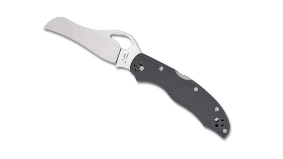 Spyderco Gooney Folding Knife, 3.46in, 9Cr14MoV Stainless Steel, Wharncliffe Blade, G10, Grey Handle, BY24GPGY