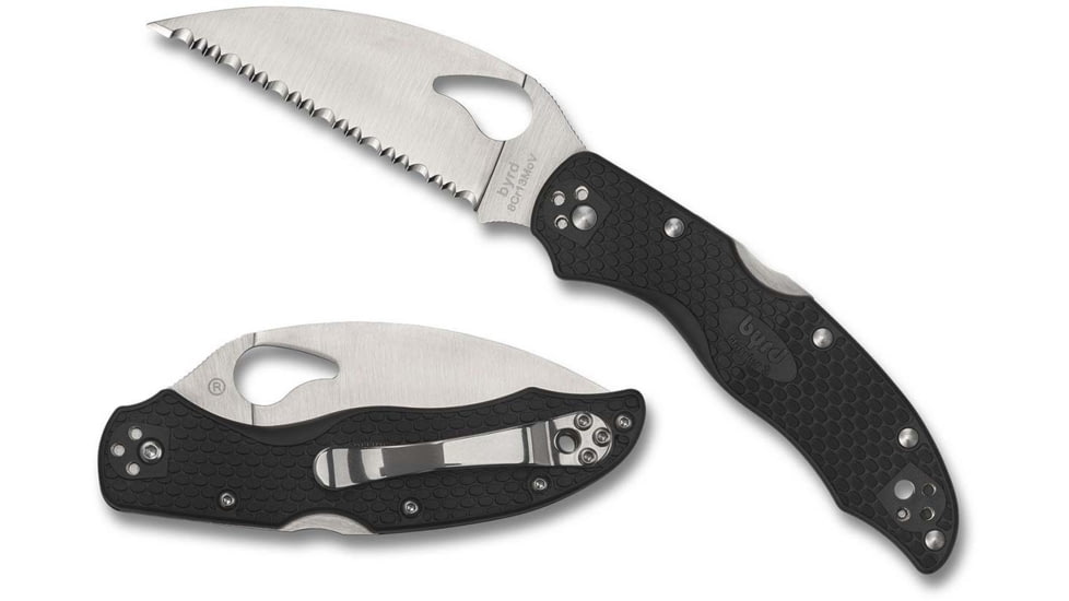 Spyderco Harrier 2 Wharncliffe Folding Knives, 3.38in, 8Cr13MoV Steel, SpyderEdge, FRN Handle, BY01SBKWC2