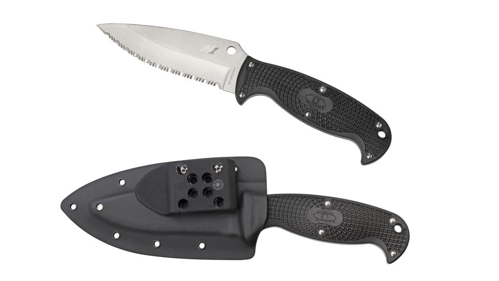 Spyderco Jumpmaster 2 Fixed Blade Knife, Black, FB24SBK2