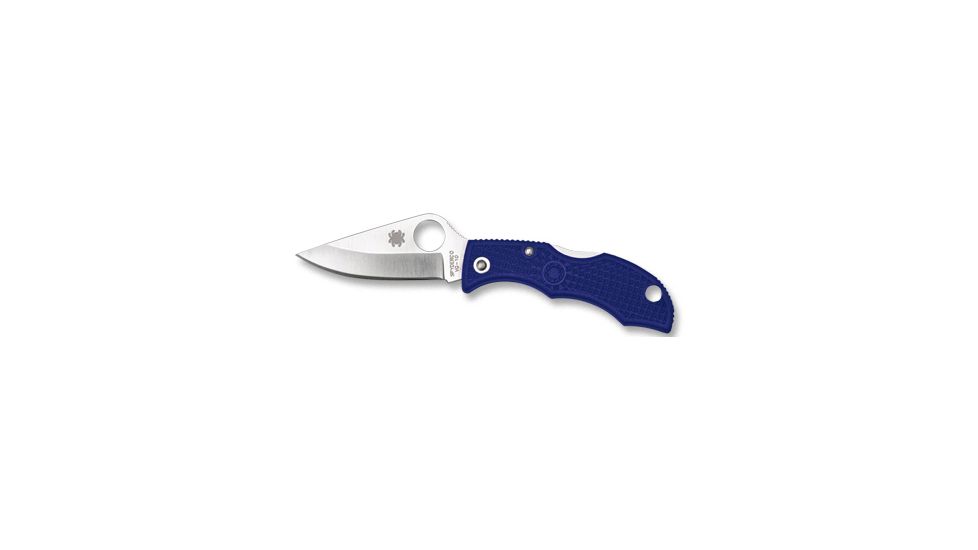 Spyderco Ladybug, Gray FRN, Super Blue Plain LGYP3E