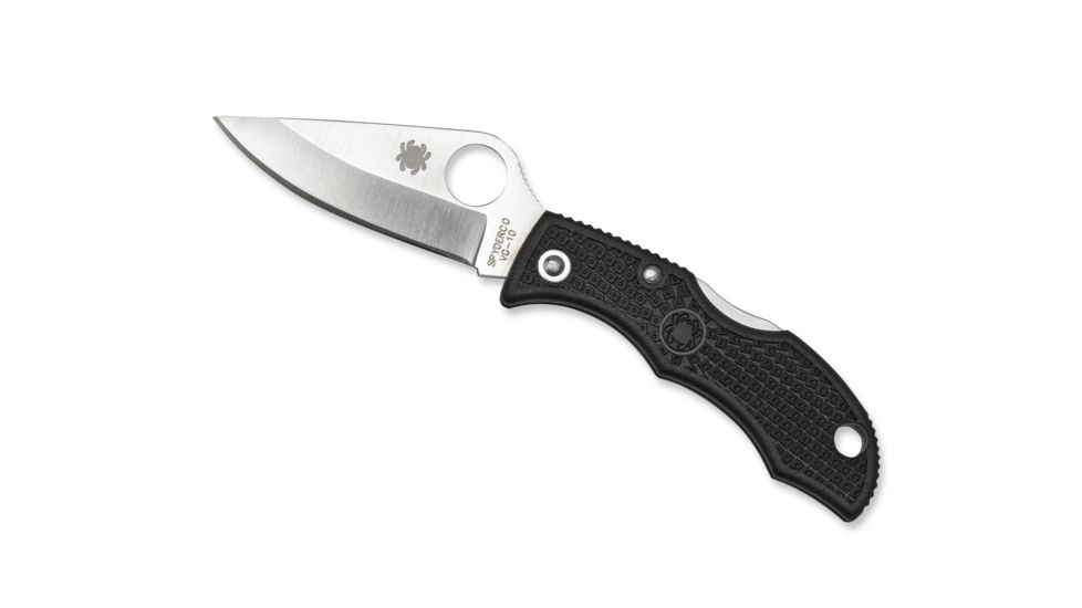 Spyderco Ladybug 3 Folding Knife, 1.9in, VG-10, Clip Point, FRN Black Handle, LBKP3
