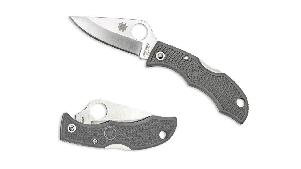 Spyderco Ladybug 3 Folding Knife, 1.9in, VG-10 Stainless Steel, Clip Point Blade, FE Blade, FRN Foliage Green Handle, LFGP3
