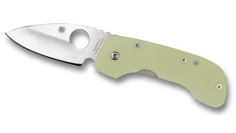 Spyderco Leafstorm Titanium G10 OL Handle Blade Fold Knife C128GP