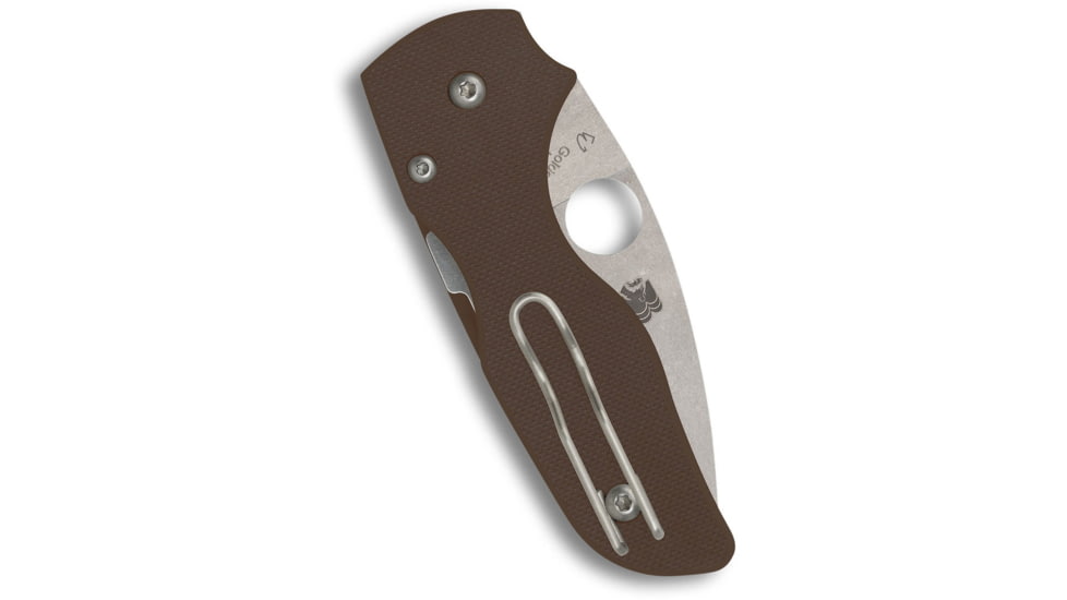 Spyderco Lil' Native Sprint Folding Knife, 2.42in, CPM 15V, Leaf Blade, G-10, Brown Handle, C230GPBN15V