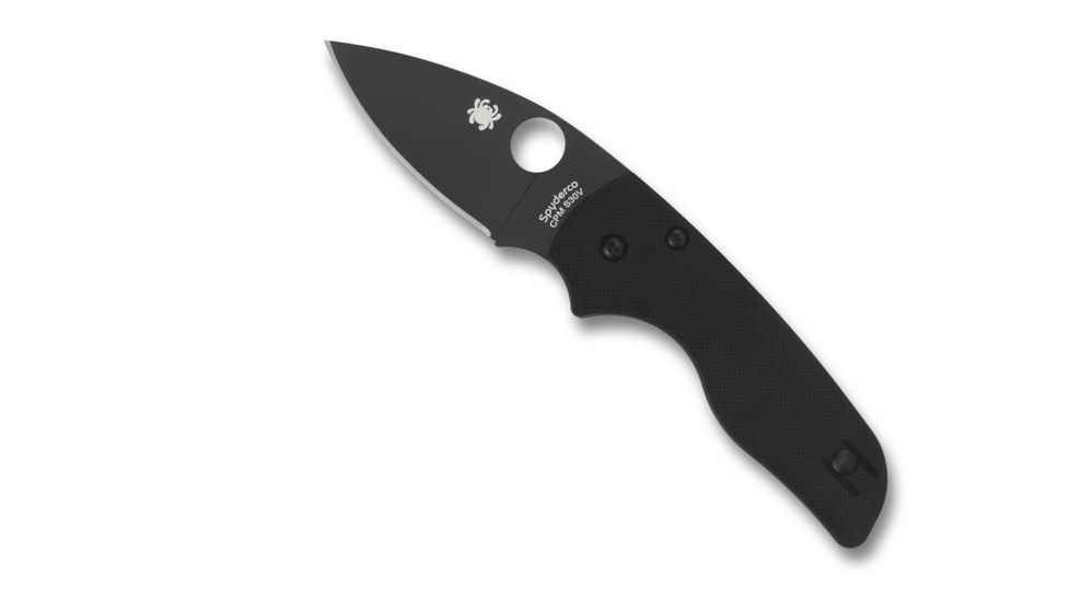 Spyderco Lil' Native Folding Knife, 2.42in, CPM S30V, Drop Point, Plain Edge, G-10 Black Handle, C230GPBBK