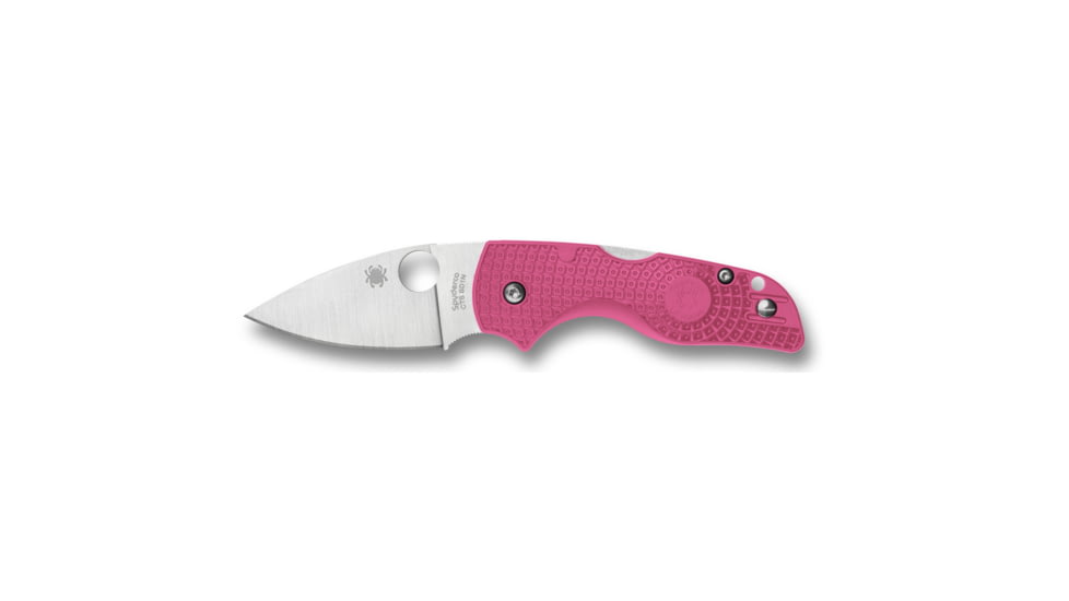 Spyderco Lil' Native Folding Knife, 2.42in, CTS BD1N, Leaf Blade, FRN Pink Handle, C230PPN