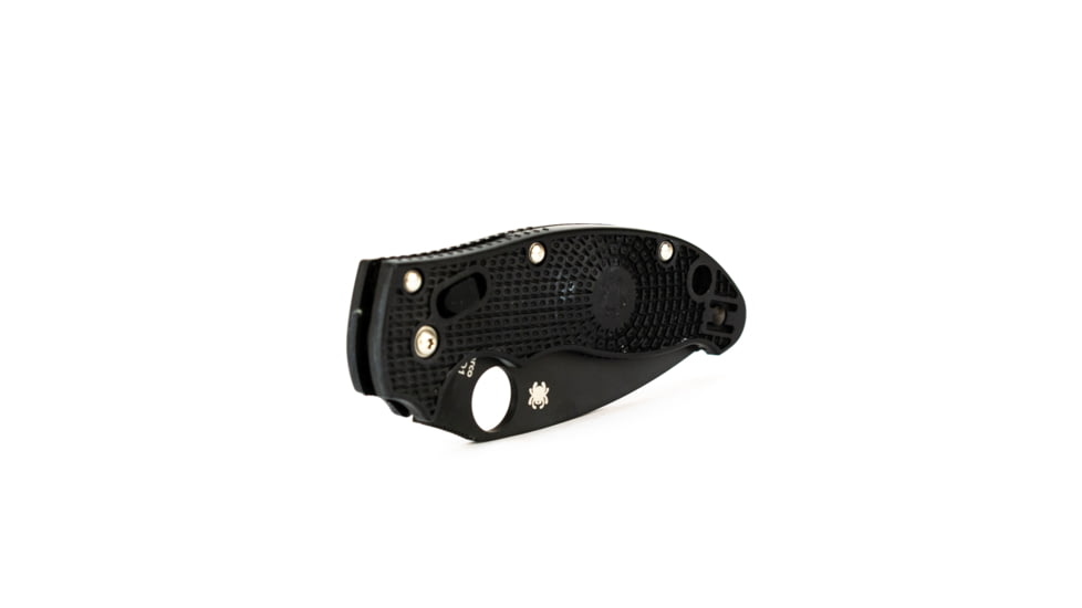 Spyderco Manix 2 Lightweight Plain Edge Folding Knife, FRCP Black, Black Blade C101PBBK2