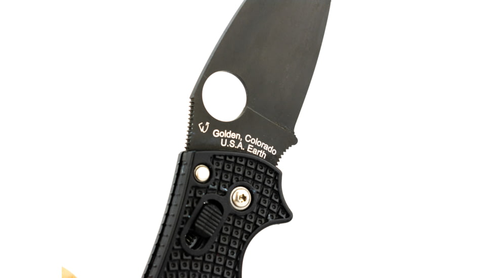 Spyderco Manix 2 Lightweight Plain Edge Folding Knife, FRCP Black, Black Blade C101PBBK2