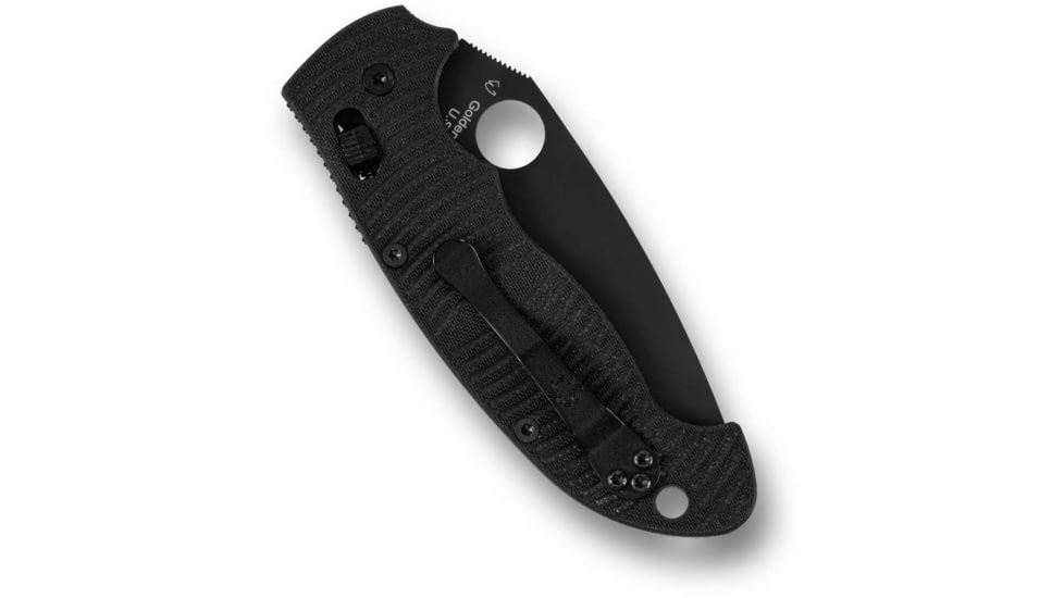 Spyderco Manix 2 XL Salt Folding Knife, DLC Finish, 3.85in, CPM MagnaCut, Drop Point Blade, G10, Black Handle, C95GMCBKP2