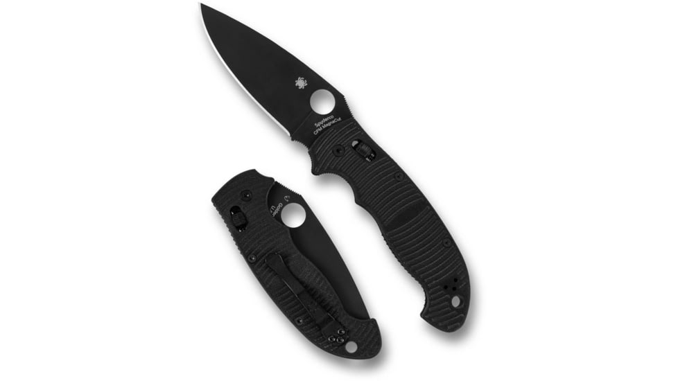Spyderco Manix 2 XL Salt Folding Knife, DLC Finish, 3.85in, CPM MagnaCut, Drop Point Blade, G10, Black Handle, C95GMCBKP2