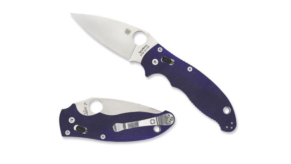 Spyderco Manix Folding Knife, Blue/Purple, C101GPDBL2