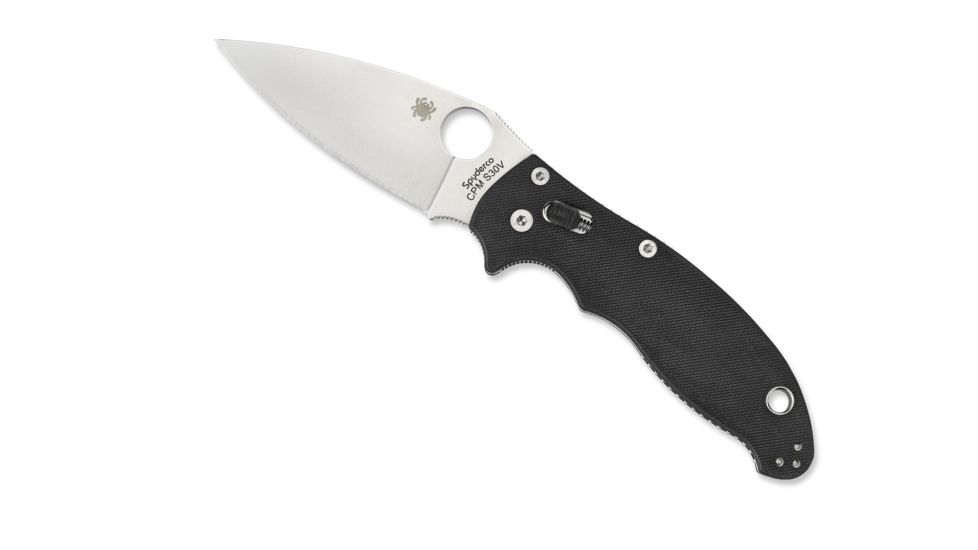 Spyderco Manix 2 Folding Knife, 3.37in, CPM S30V, Drop Point, FE Blade, G10 Black Handle, C101GP2