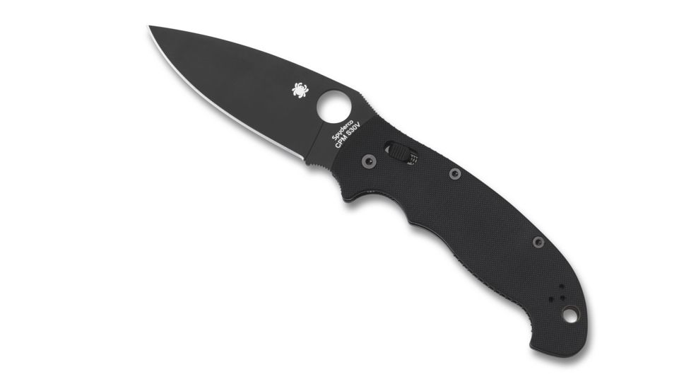 Spyderco Manix2 XL Black G-10 Black Blade PlainEdge C95GPBBK2