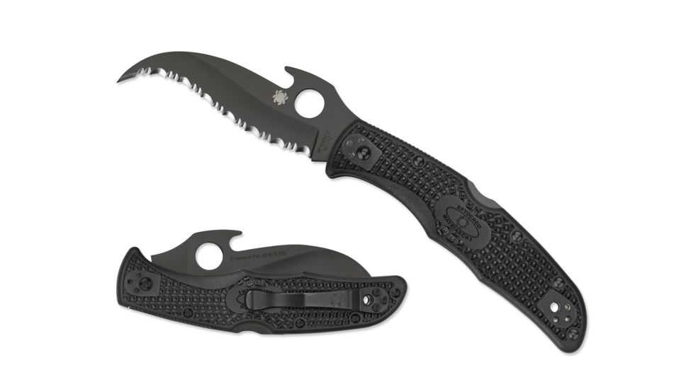 Spyderco Matriarch 2 Lightweight Emerson Opener Black Blade SpyderEdge Knife C12SBBK2W