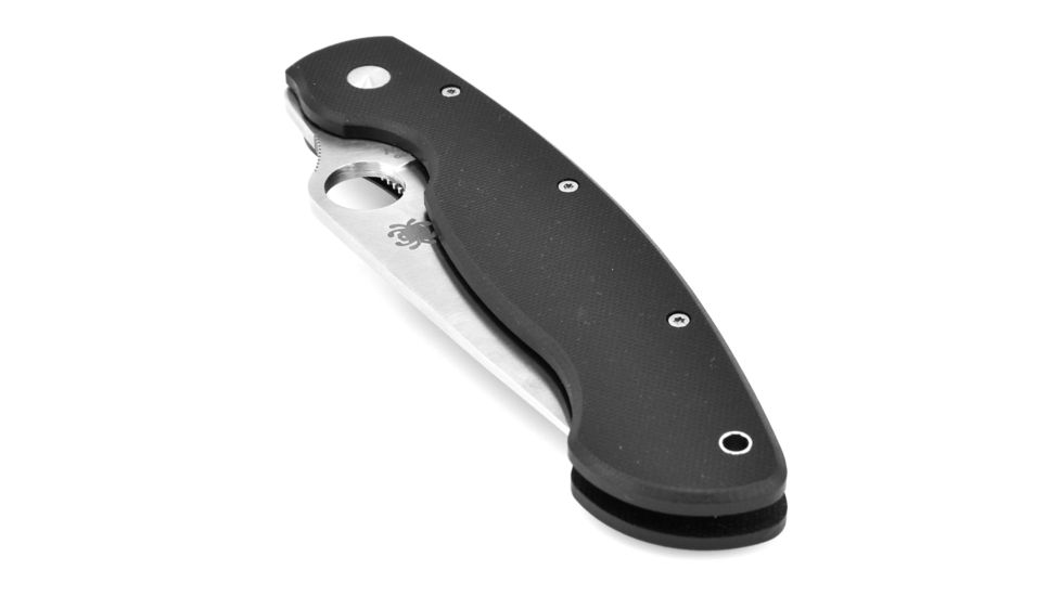 Spyderco Military Folding Knife, Black G-10 Steel Handle, FE Blade, C36GPE