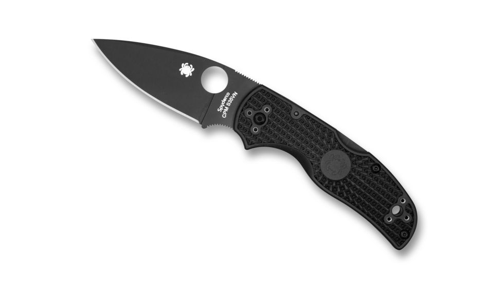 Spyderco Native 5 Ambidextrous Folding Knife, 3.11in, CPM S30V, Leaf Blade, FRN Black Handle, C41PBBK5