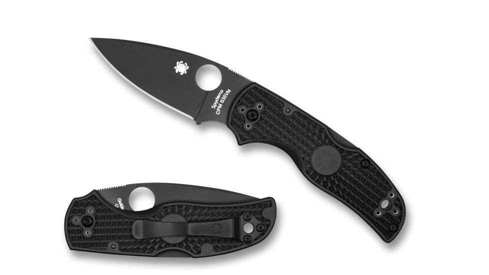 Spyderco Native 5 Ambidextrous Folding Knife, 3.11in, CPM S30V, Leaf Blade, FRN Black Handle, C41PBBK5