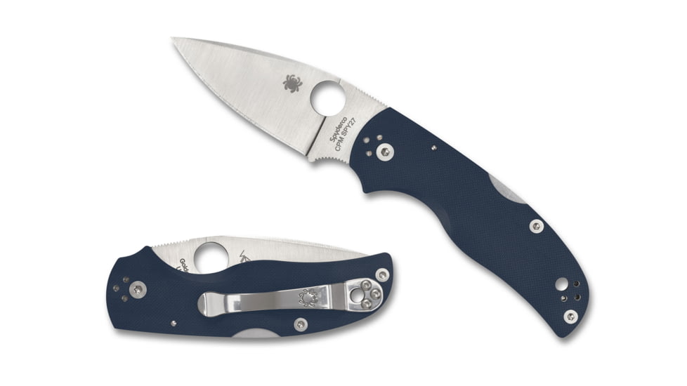 Spyderco Native 5 Folding Knife, 2.95 in, CPM SPY27, Blue, G10, C41GPCBL5