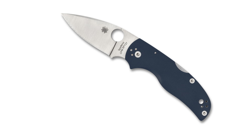 Spyderco Native 5 Folding Knife, 2.95 in, CPM SPY27, Blue, G10, C41GPCBL5