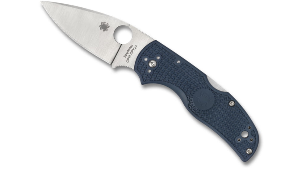 Spyderco Native 5 Folding Knife, 2.95in, CPM SPY27 Steel, Leaf Blade, FRN Handle, Cobalt Blue, C41PCBL5