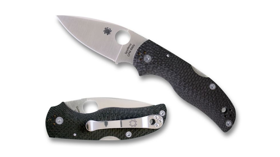 Spyderco Native 5 Folding Knife Fluted Carbon Fiber S90V, C41CFFP5