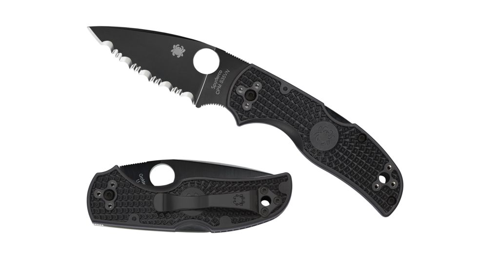 Spyderco Native 5 Folding Knife Lightweight, Black/Black Blade, C41SBBK5