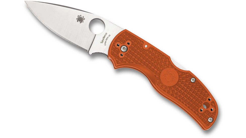 Spyderco Native 5 Sprint Folding Knife, 2.95in, CPM REX45, FRN, Burnt Orange, C41PBORE5
