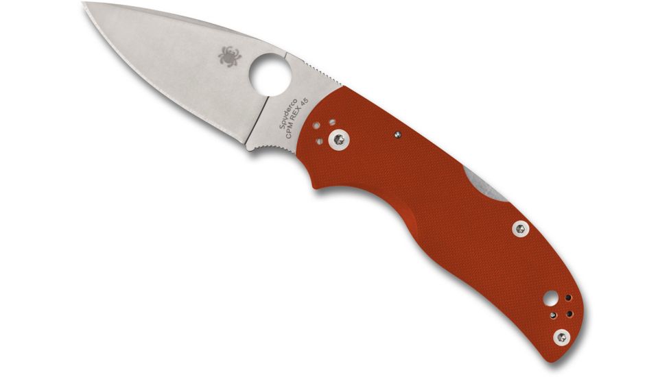 Spyderco Native 5 Sprint Folding Knife, 2.95in, CPM REX45, G10, Burnt Orange, C41GPBORE5