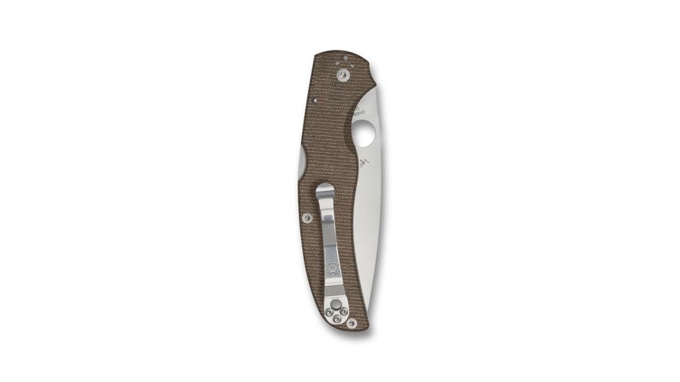 Spyderco Native Chief Folding Knife, 4.09 in, CPM CRU-WEAR Steel, Brown, Micarta, C244MPCW