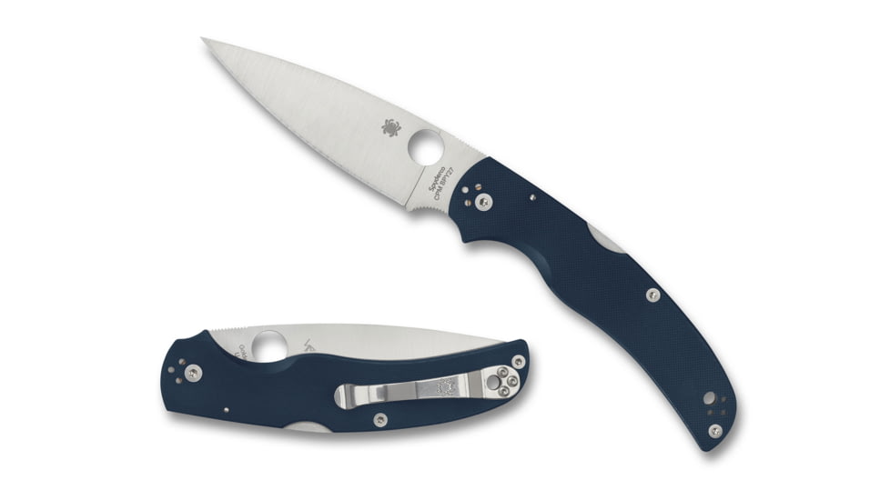 Spyderco Native Chief Folding Knife, 4.09 in, CPM SPY27, Blue, G10, C244GPCBL