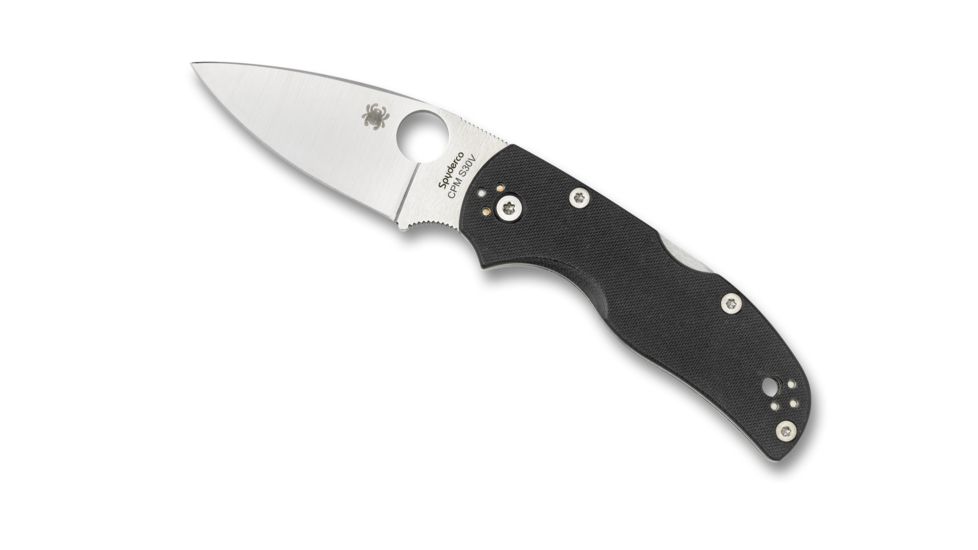 Spyderco Native 5 Folding Knife, 2.95in, CPM S30V Stainless Steel, Drop Point Blade, G-10, Black Handle, C41GP5