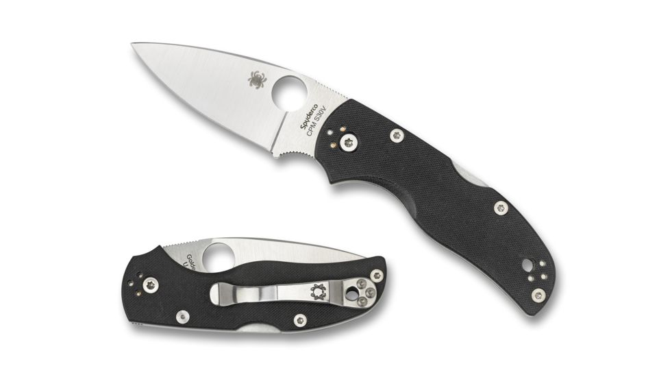 Spyderco Native 5 Folding Knife, 2.95in, CPM S30V Stainless Steel, Drop Point Blade, G-10, Black Handle, C41GP5