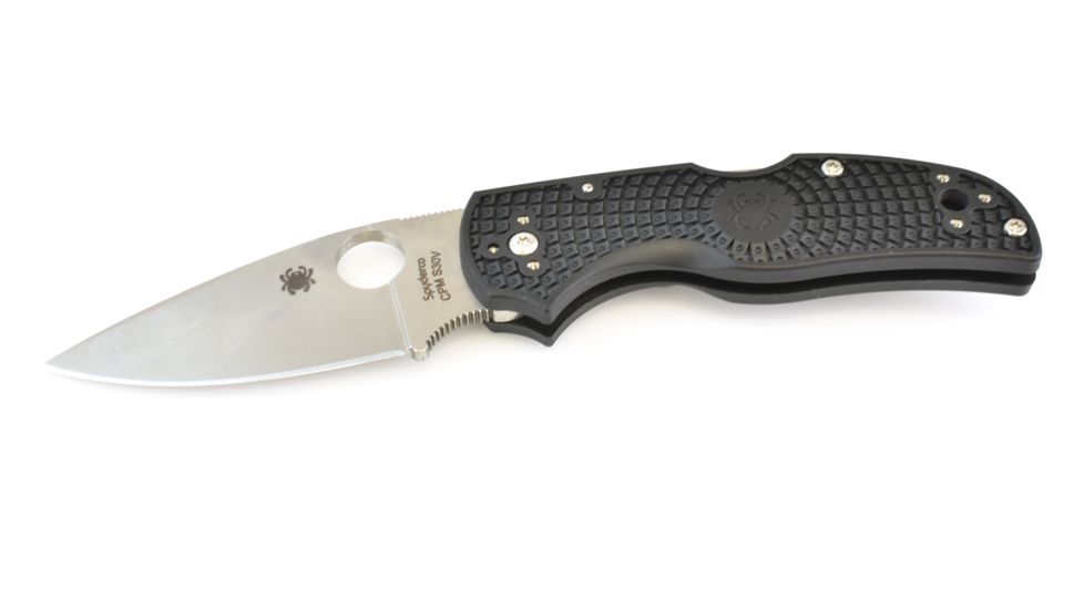 Spyderco Native 5 Lightweight Folding Knife, 2.95in, CPM S30V, Drop Point Blade, PlainEdge, FRN Black Handle, C41PBK5