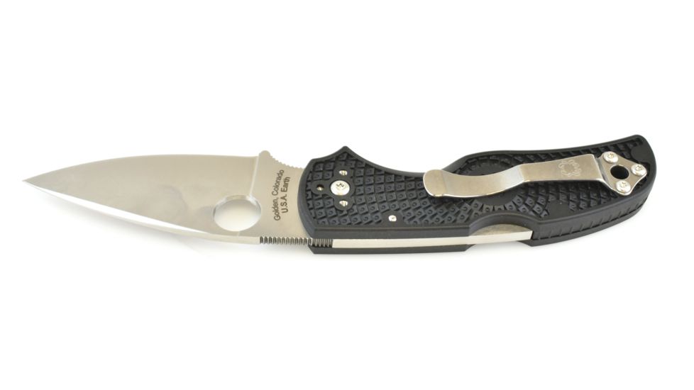 Spyderco Native 5 Lightweight Folding Knife, 2.95in, CPM S30V, Drop Point Blade, PlainEdge, FRN Black Handle, C41PBK5