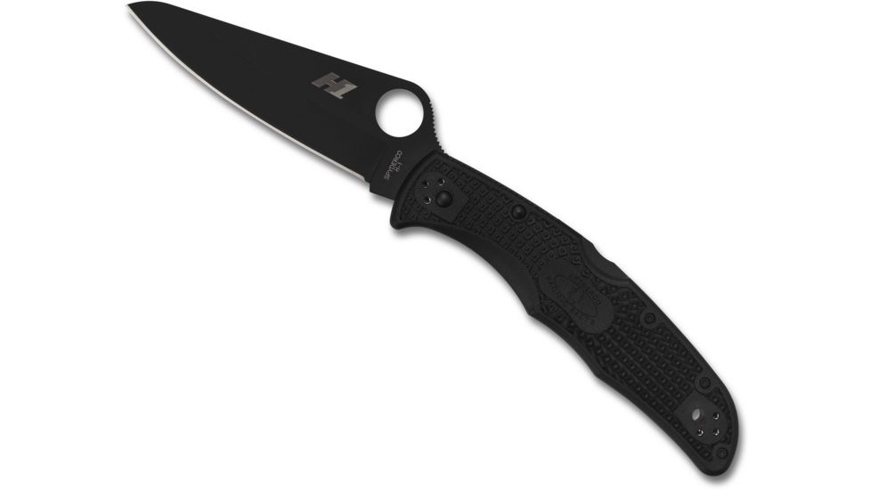Spyderco Pacific Salt 2 Folding Knife, 3.78in, H-1, FRN, Plain, Black, C91PBBK2