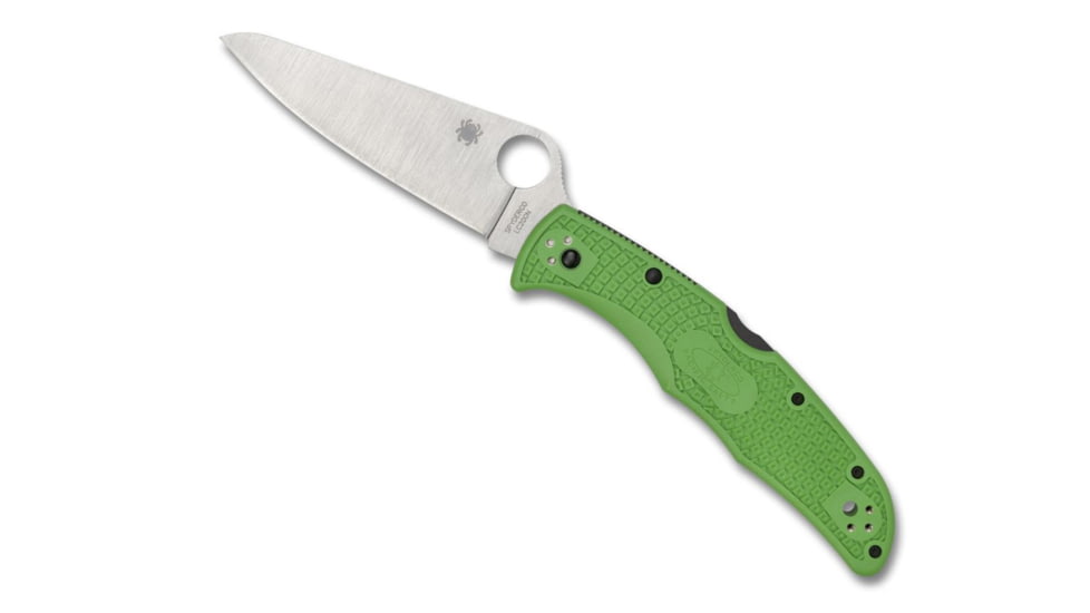 Spyderco Pacific Salt 2 Folding Knife, 3.78in, H-1, FRN, Plain, Green, C91FPGR2