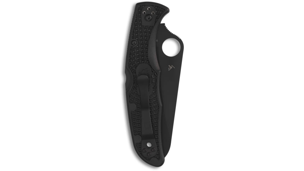 Spyderco Pacific Salt 2 Folding Knife, 3.78in, H-1, FRN, Serrated, Black, C91SBBK2