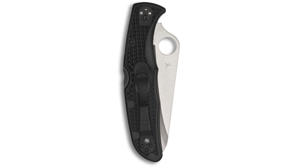 Spyderco Pacific Salt 2 Folding Knife, 3.78in, H-1, FRN, Serrated, Black/Silver, C91SBK2