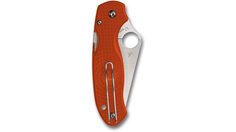 Spyderco Para 3 Lightweight Sprint Run Folding Knife, 2.95in, CPM REX 45, Drop Point Blade, FRN Burnt Orange Handle, C223PBORE