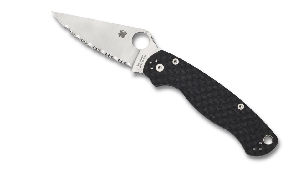 Spyderco Para Military 2 Folding Knife, Black, C81GS2
