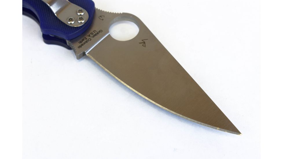 Spyderco Para Military 2 Folding Pocket Knife, G-10, Dark Blue, S110v, Plain Edge, C81GPDBL2
