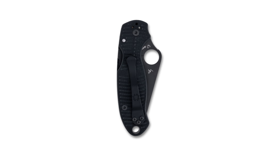 Spyderco Paramilitary 3 Folding Knife, 2.91 in, CPM MagnaCut Stainless Steel, Drop Point Blade, G10, Black Handle, C223GMCBKP