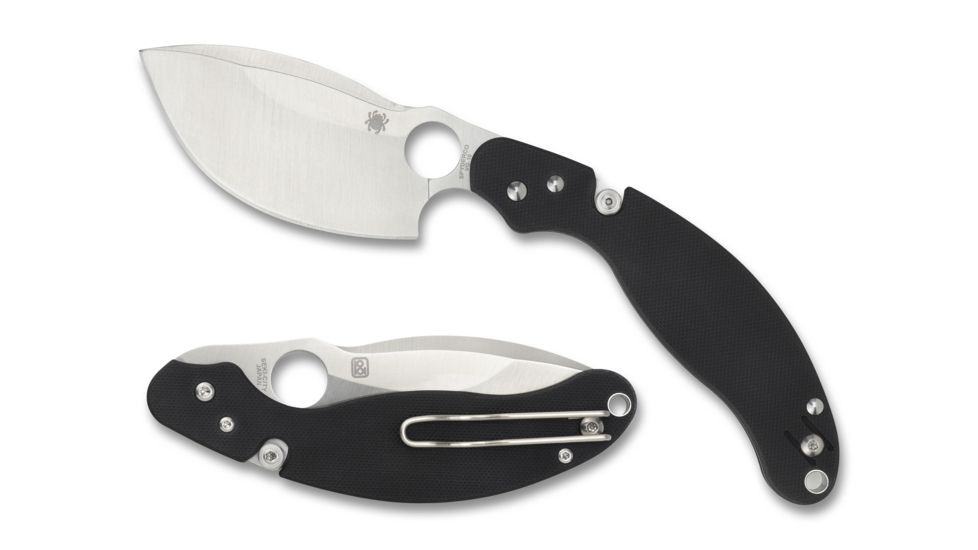 Spyderco Parata G-10 8.09in PlainEdge Folding Knife, Black, C231GP