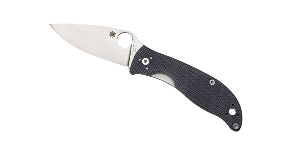 Spyderco Polestar Folding Knife, 3.31in, CTS BD1, Drop Point Blade, G-10 Gray Handle, C220GPGY