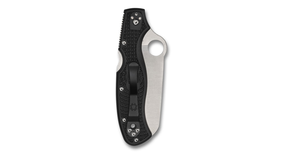 Spyderco Rescue 3 Lightweight Thin Red Line Folding Knife, 3.57in, VG-10 Serrated Sheepsfoot Blade, Black FRN Handle, C14FSBKRD3