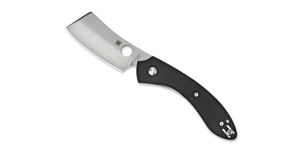 Spyderco Roc Folding Knife,3.07in PlainEdge Blade,Black Handle C177GP